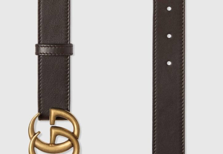 Stylish Leather Belt with Double G Buckle Elevates Your Fashion Game