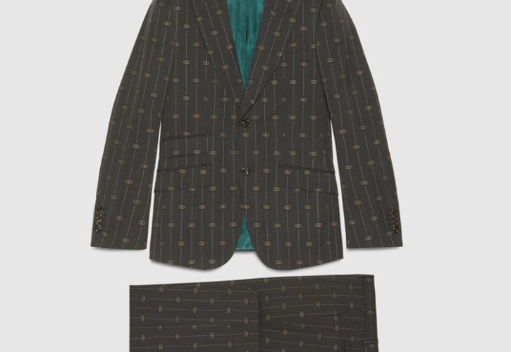 Heritage Interlocking G Stripe Wool Suit Redefines Elegance at Fashion Week