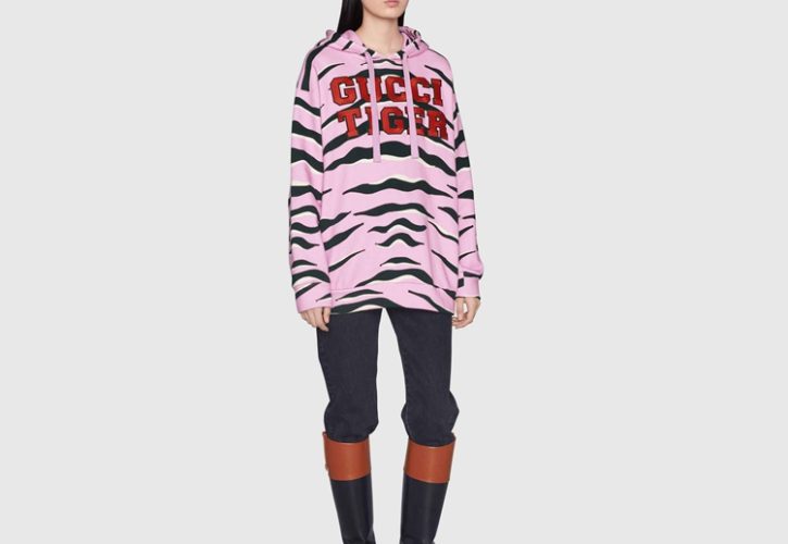 Gucci Tiger Hooded Sweatshirt Redefines Casual Chic at Fashion Events