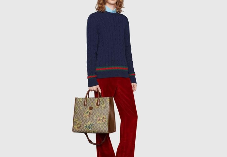 Fashion Forward Medium Tote with Carnation Print Perfect for Any Occasion