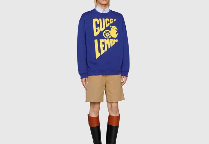 Guccis Lemon Cotton Sweatshirt Takes Center Stage at Fashion Week