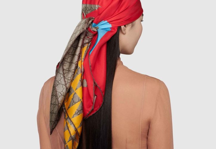 Geometric GG Print Twill Scarf Elevates Your Style with a Touch of Elegance